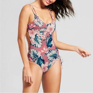 Tori Praver seafoam floral one piece bikini